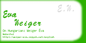 eva weiger business card